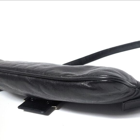 FENDI Black Napa Leather Slim Crossbody Bag - Picture 5 of 14